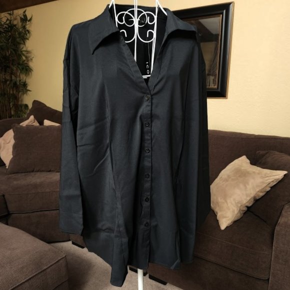 NWT ICO sz 4XL black button up performance / uniform shirt - Picture 1 of 2